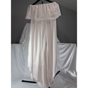 Japna Jumpsuit Wide Leg Womens Med Layered Rainbow Stripe Flowy Lined Flowy Y2K